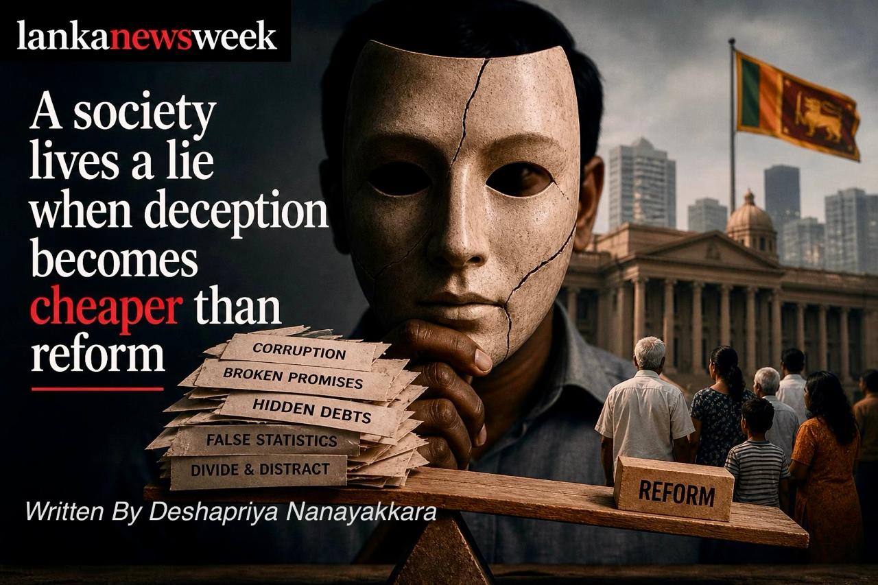 A society lives a lie when deception becomes cheaper than reform