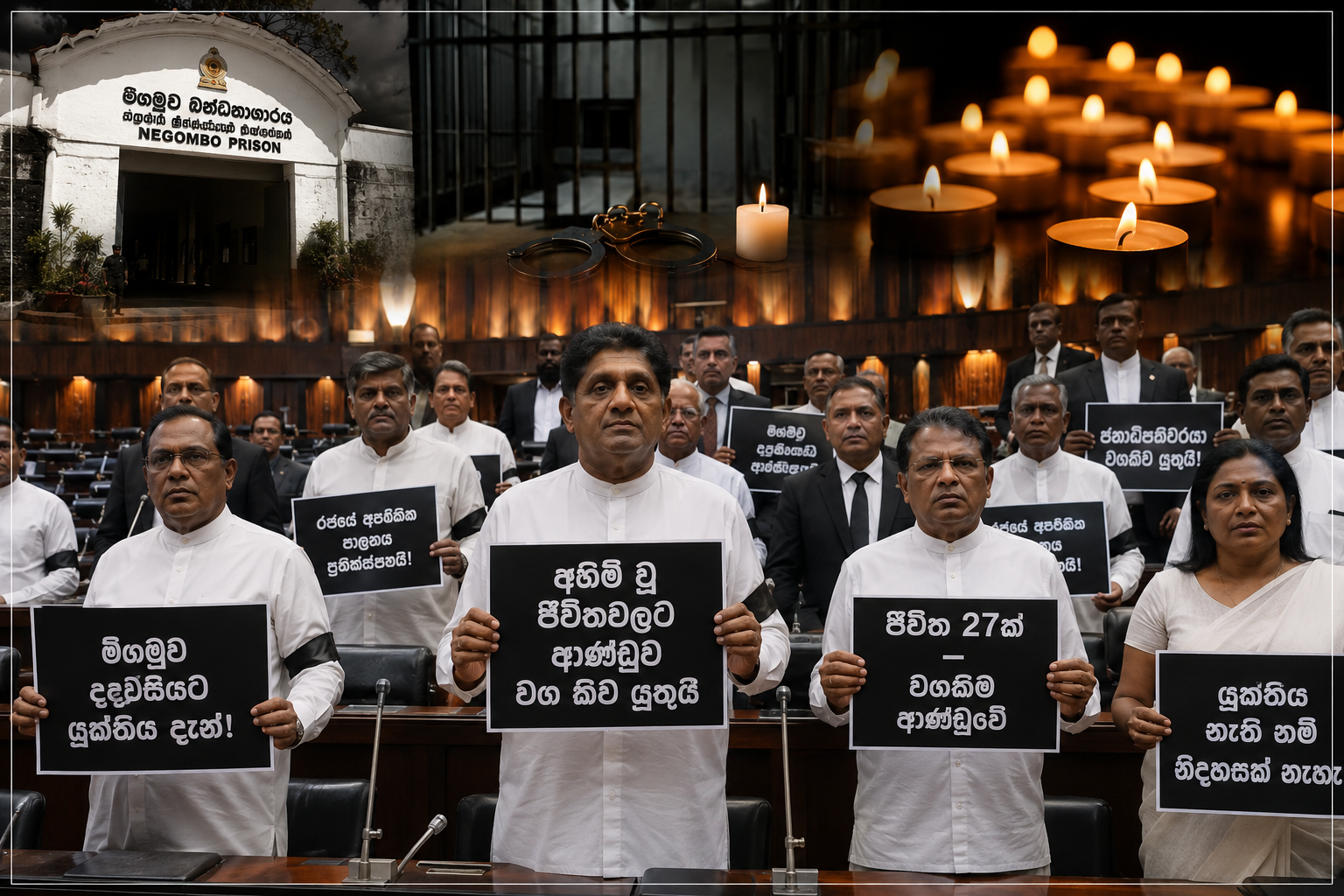 ජීවිතක්ෂයට පත් මිනිස් ජිවිත වෙනුවෙන් විපක්ෂය පාර්ලිමේන්තුවේ විරෝධතාවයක 