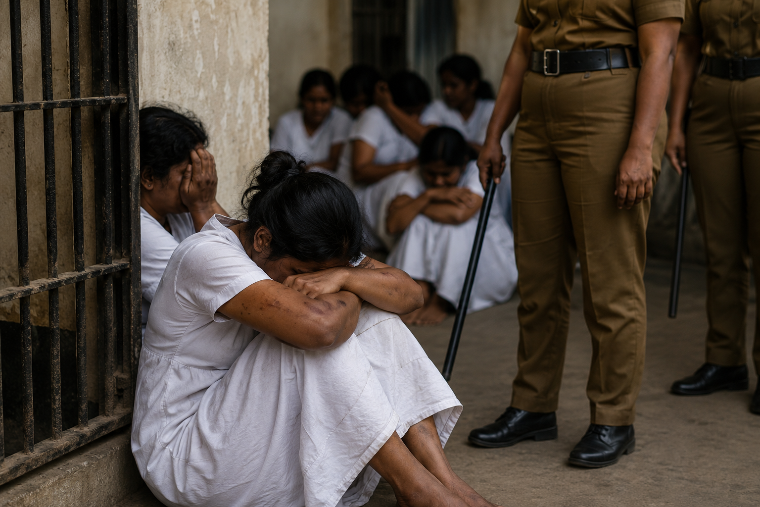 මීගමුවේ කාන්තා රැඳවියන්ට පල්ලේකැලේ දී හිරිහැර කරමින් පහර දෙනවා